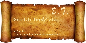 Detrich Terézia névjegykártya